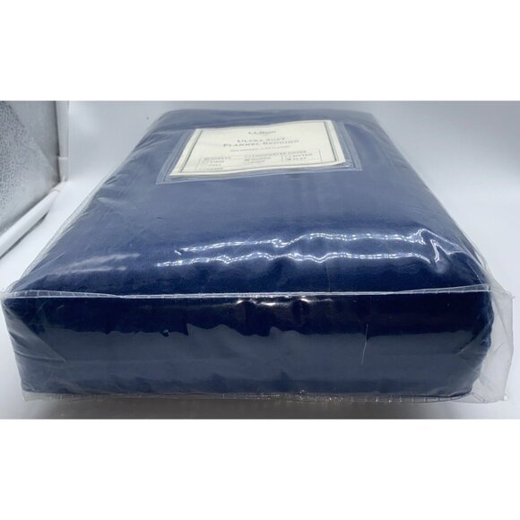 LL Bean Ultra Soft Flannel Queen Size Flat Sheet True Navy 92  X 110 in - Picture 4 of 8